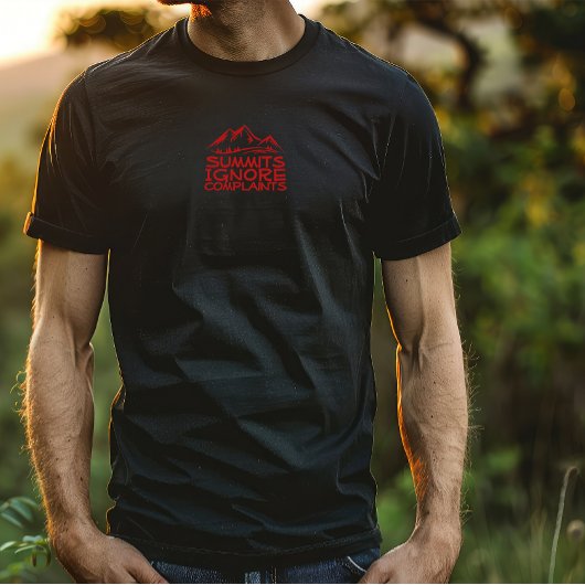 Wandercamping-Humor schwarz rot T-Shirt