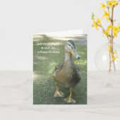 Wanderduck Birthday Greetings Karte (Gelbe Blume)