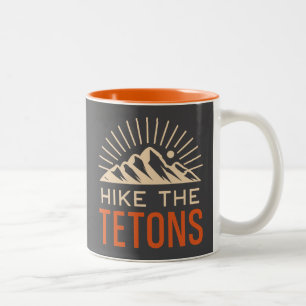Wandere durch die Tetons Sunburst Zweifarbige Tasse