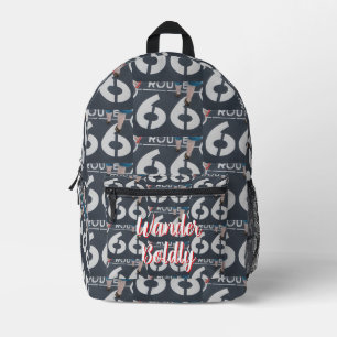Wandere kühn bedruckter rucksack