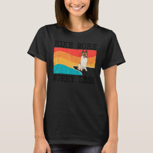Wandere mehr, sorge dich weniger Isländischer Schä T-Shirt