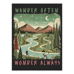 Wandere oft, wundere dich immer poster