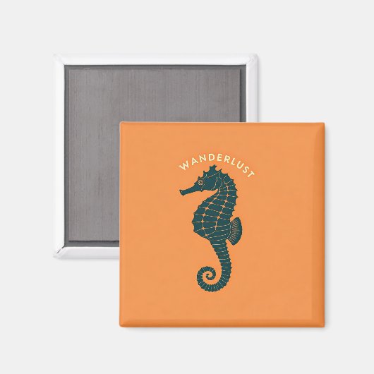 Wanderendes Seepferd Magnet (Vorderseite/Rückseite)