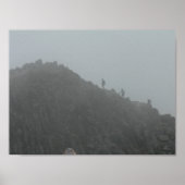 Wanderer auf dem Knife Edge Trail, Kathadin, Maine Poster (Vorne)