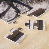 Wanderer auf einem Wanderweg im Wald 252 Stück Puzzle (Seite)