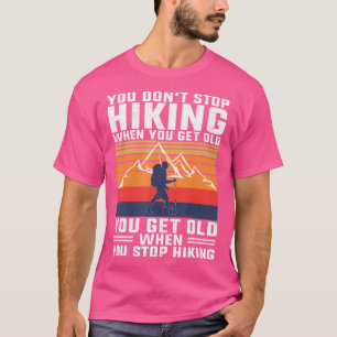 Wanderer Bergwandern Bergsteiger Retro Vintage T-Shirt