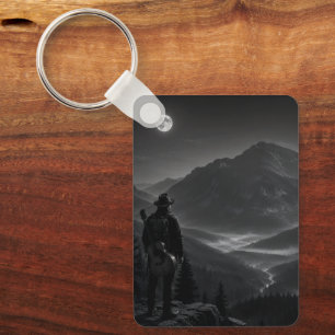 Wanderer Collection WO08 – Berg im Mondlicht Schlüsselanhänger
