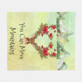 Wanderer-Fleece-Decke mit Bergen und Deer Fleecedecke (Vorderseite (Horizontal))