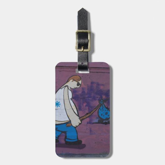 Wanderer Graffiti Gepäckanhänger (Vorderseite vertikal)