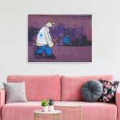 Wanderer Graffiti Leinwanddruck (Insitu (Wohnzimmer))