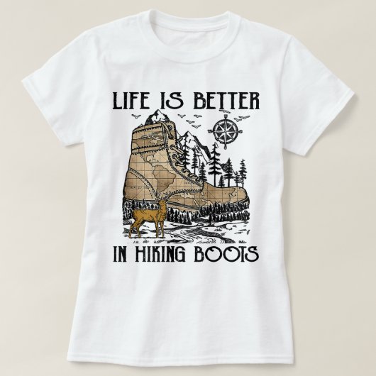 Wanderer Hobbies Leben ist besser 155 h T-Shirt (Design vorne)