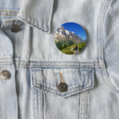 Wanderer im Frettchen-Tal, Italien Button (Beispiel)