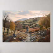 Wanderer in den Hügeln Poster (Vorne)