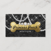Wanderer-Knochen-Gold Prinzessin-Pooch Dog Care Visitenkarte (Rückseite)