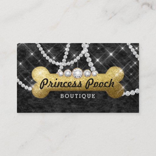 Wanderer-Knochen-Gold Prinzessin-Pooch Dog Care Visitenkarte (Rückseite)