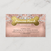 Wanderer-Knochen-Rosen-Gold Prinzessin-Pooch Dog Visitenkarte (Vorderseite)