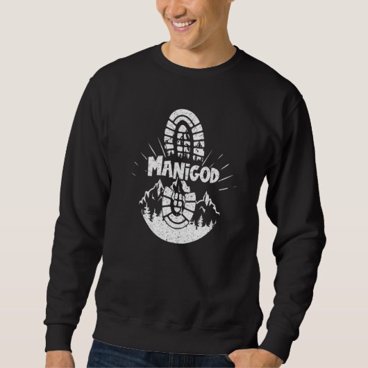 Wanderer Manigod Frankreich Wanderurlaub Ski Sweatshirt (Vorderseite)
