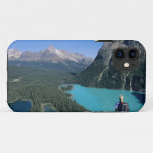 Wanderer mit Blick auf den türkisfarbenen See Case-Mate iPhone Hülle (Rückseite (Horizontal))