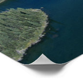 Wanderer mit Blick auf den türkisfarbenen See Poster (Ecke)