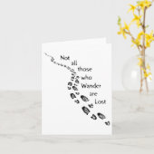 Wanderer nicht alle, die wandern sind verloren Wan Karte (Gelbe Blume)