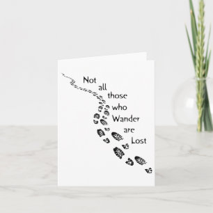 Wanderer nicht alle, die wandern sind verloren Wan Karte