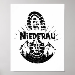 Wanderer Niederau Tirol Österreich Urlaub Poster