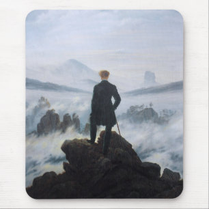 Wanderer oberhalb des Nebelmeers (von C.D. Friedri Mousepad
