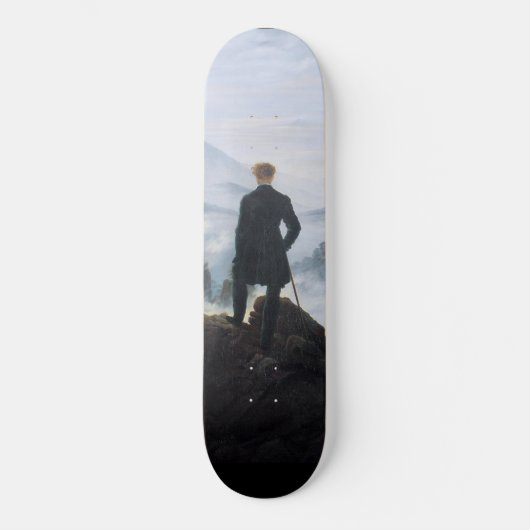 Wanderer oberhalb des Nebelmeers (von C.D. Friedri Skateboard (Vorderseite)