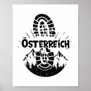 Wanderer Österreich Wandern Österreich Urlaub Poster