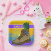 Wanderer Personalisiertes Camping Pappteller (Party)
