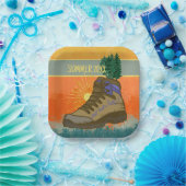 Wanderer Personalisiertes Camping Pappteller (Party)