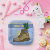 Wanderer Personalisiertes Camping Pappteller (Party)