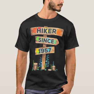 Wanderer Seit 1957 Liebe Wandern Wandern Geburtsta T-Shirt