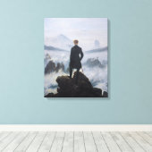 Wanderer über dem Meer des Nebels / Friedrich Leinwanddruck (Insitu (Holzboden))