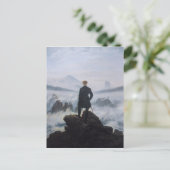 Wanderer über dem Meer des Nebels Postkarte (Stehend Vorderseite)