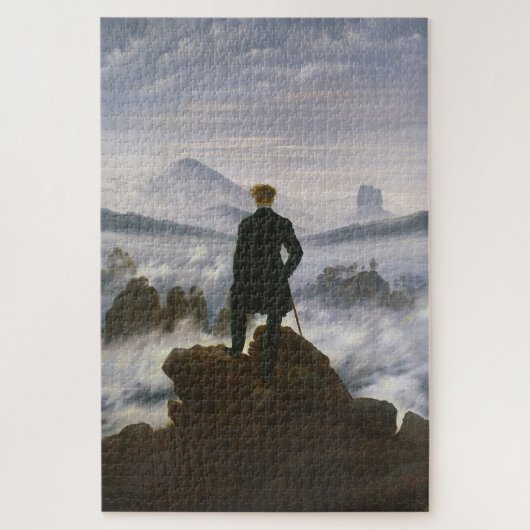 Wanderer über dem Nebel-Meer: Caspar David Puzzle (Vertikal)