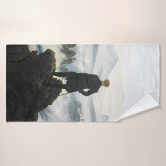 Wanderer über dem Nebel-Meer, Friedrich Badehandtuch (Badehandtuch)