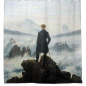 Wanderer über dem Nebel-Meer, Friedrich Duschvorhang (Vorderseite)
