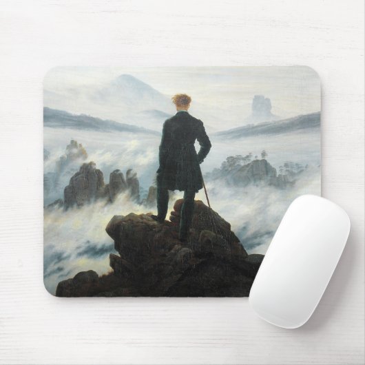 Wanderer über dem Nebel-Meer, Friedrich Mousepad (Mit Mouse)