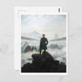 Wanderer über dem Nebel-Meer, Friedrich Postkarte (Vorne/Hinten)