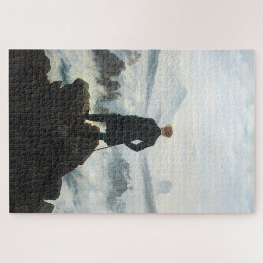 Wanderer über dem Nebel-Meer, Friedrich Puzzle (Horizontal)