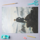 Wanderer über dem Nebel-Meer, Friedrich Seidenpapier (Basteln)