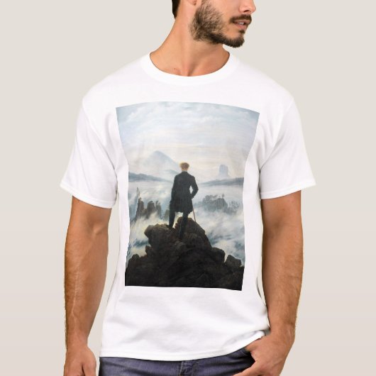 Wanderer über dem Nebel-Meer, Friedrich T-Shirt (Vorderseite)