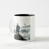 Wanderer über dem Nebel Zweifarbige Tasse (Vorderseite Links)