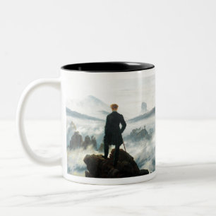 Wanderer über dem Nebel Zweifarbige Tasse