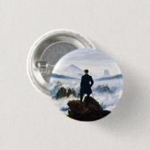 Wanderer über dem Nebelmeer, Caspar D Friedrich Button (Vorne & Hinten)