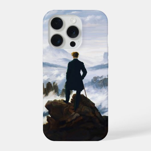 Wanderer über dem Nebelmeer, Caspar D Friedrich  iPhone Hülle (Rückseite)