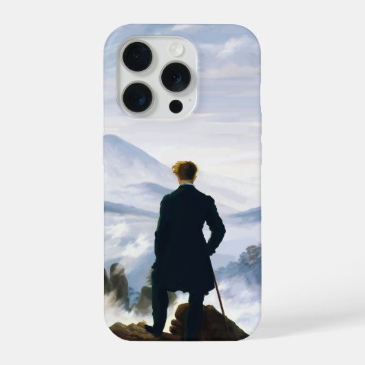 Wanderer über dem Nebelmeer, Caspar D Friedrich  iPhone Hülle (Rückseite)