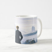 Wanderer über dem Nebelmeer, Caspar D Friedrich Kaffeetasse (VorderseiteRechts)