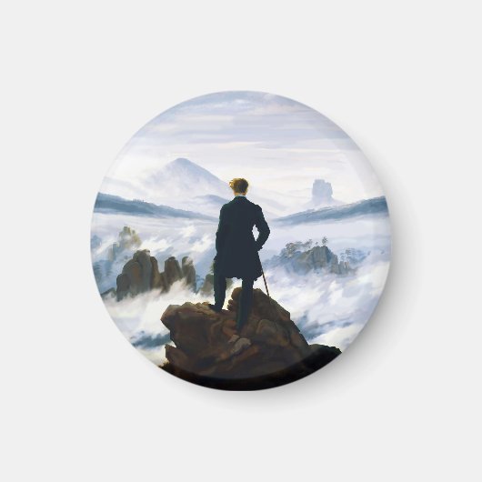 Wanderer über dem Nebelmeer, Caspar D Friedrich Magnet (Vorne)